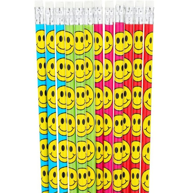 KQ35-1Smiley Face Pencils KQ35-1Smiley Face Pencils